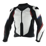 Shop White & Black Protector Motorbike Jacket in USA